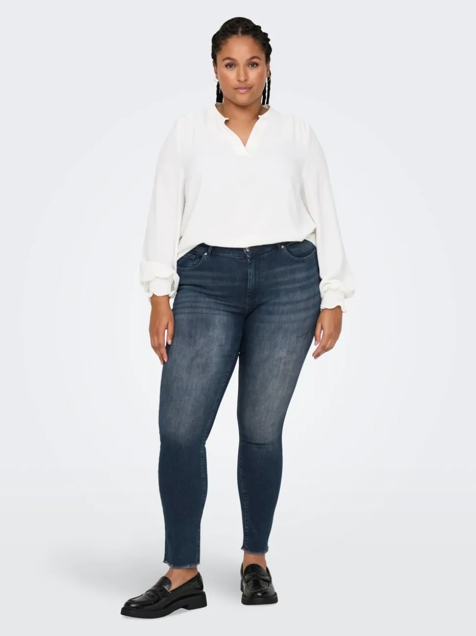 CARWILLY Vita alta Skinny Fit Lunghezza alla caviglia Jeans