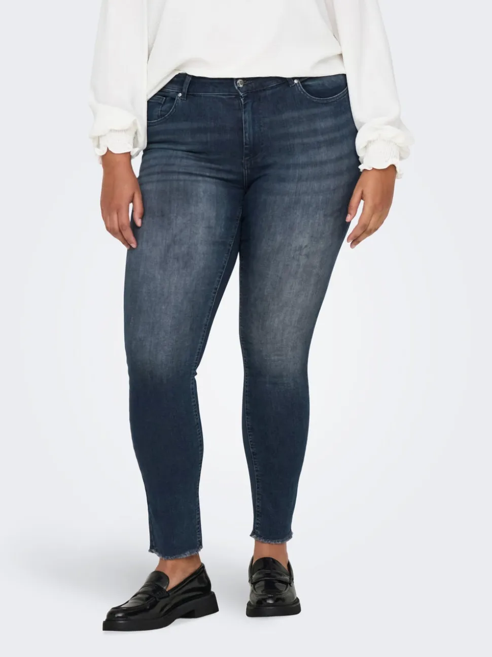 CARWILLY Vita alta Skinny Fit Lunghezza alla caviglia Jeans