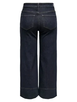 CARWILLY Vita alta Wide Leg Fit Cropped Jeans