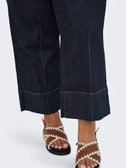 CARWILLY Vita alta Wide Leg Fit Cropped Jeans