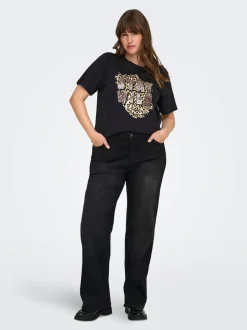 CARWILLY Vita alta Wide Leg Fit Jeans