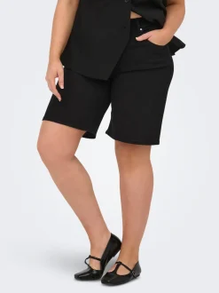 CARWILLY Vita alta Wide Leg Fit Bermuda in jeans