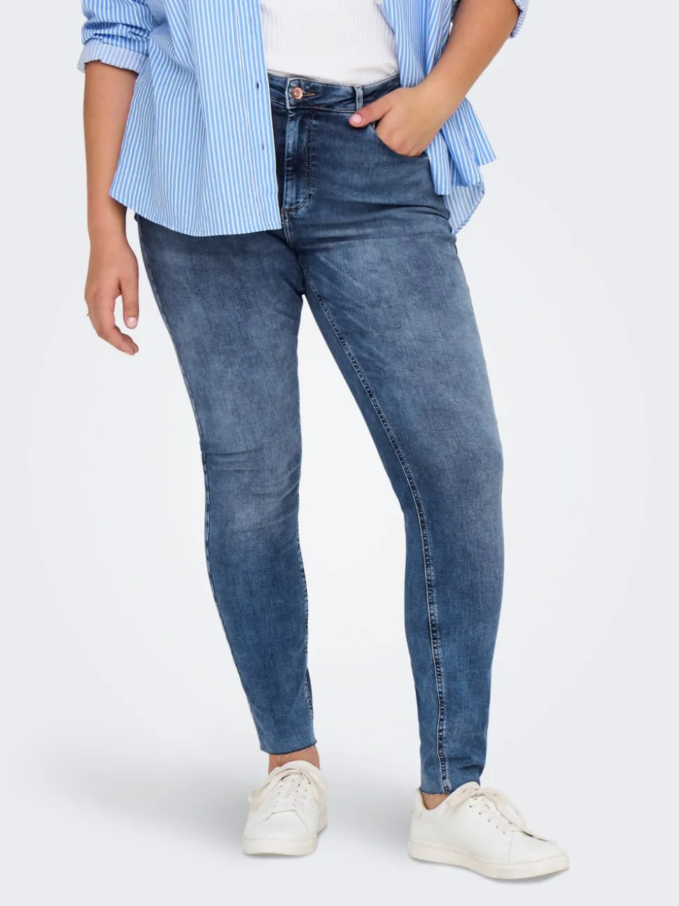 CARWILLY Vita media Skinny Fit Lunghezza alla caviglia Jeans