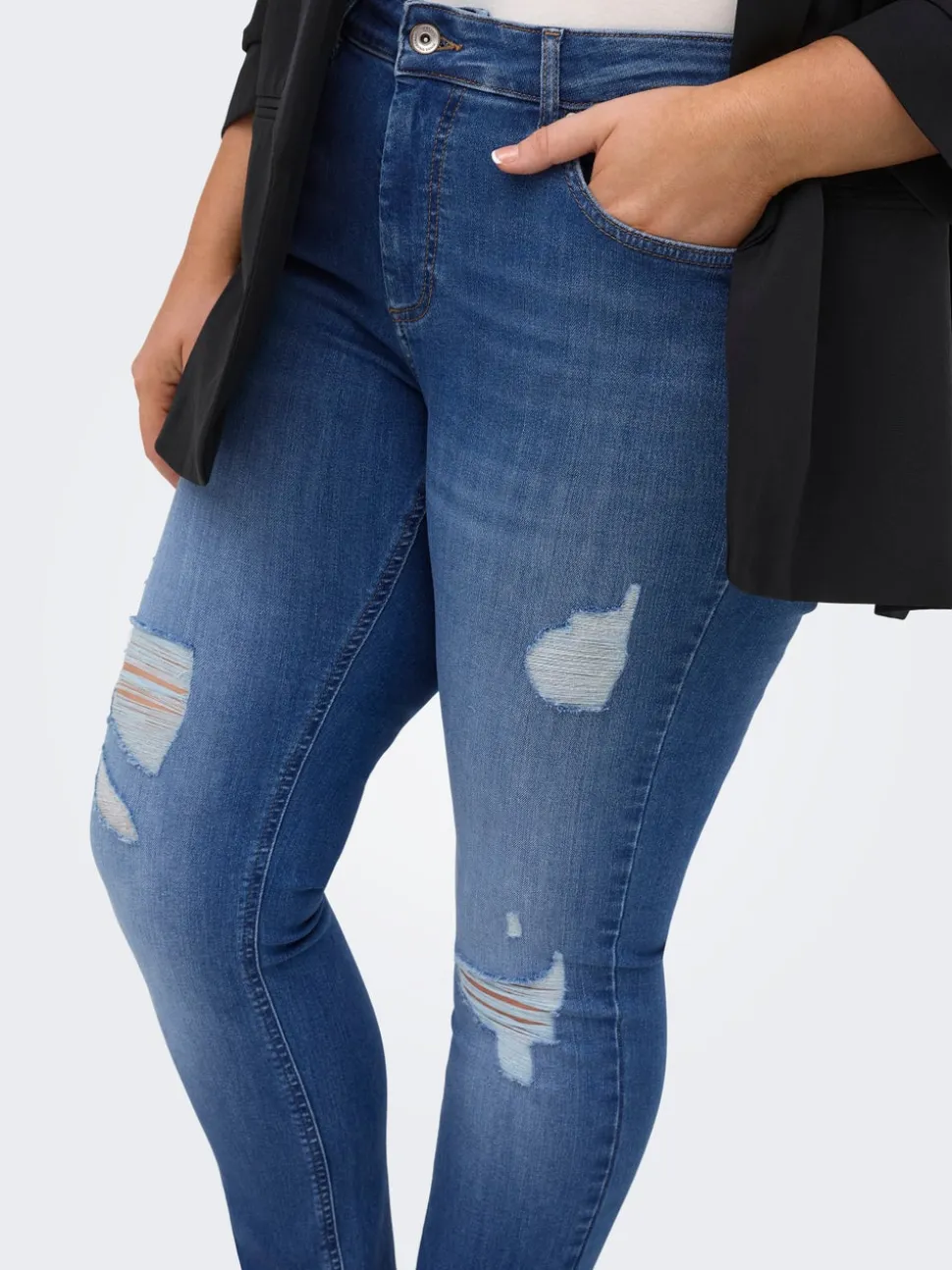 CARWILLY Vita media Skinny Fit Lunghezza alla caviglia Jeans