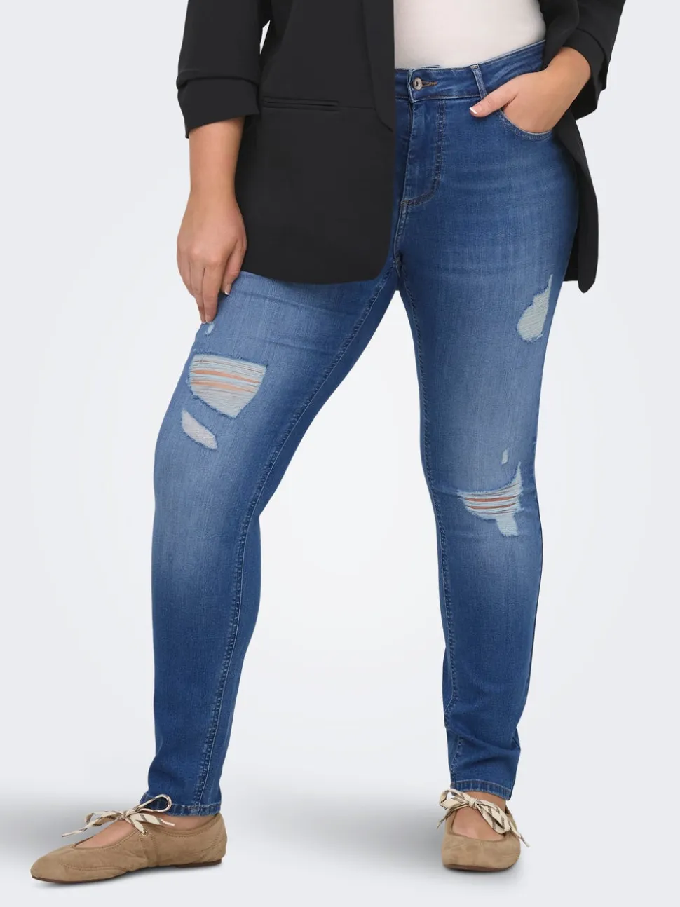 CARWILLY Vita media Skinny Fit Lunghezza alla caviglia Jeans