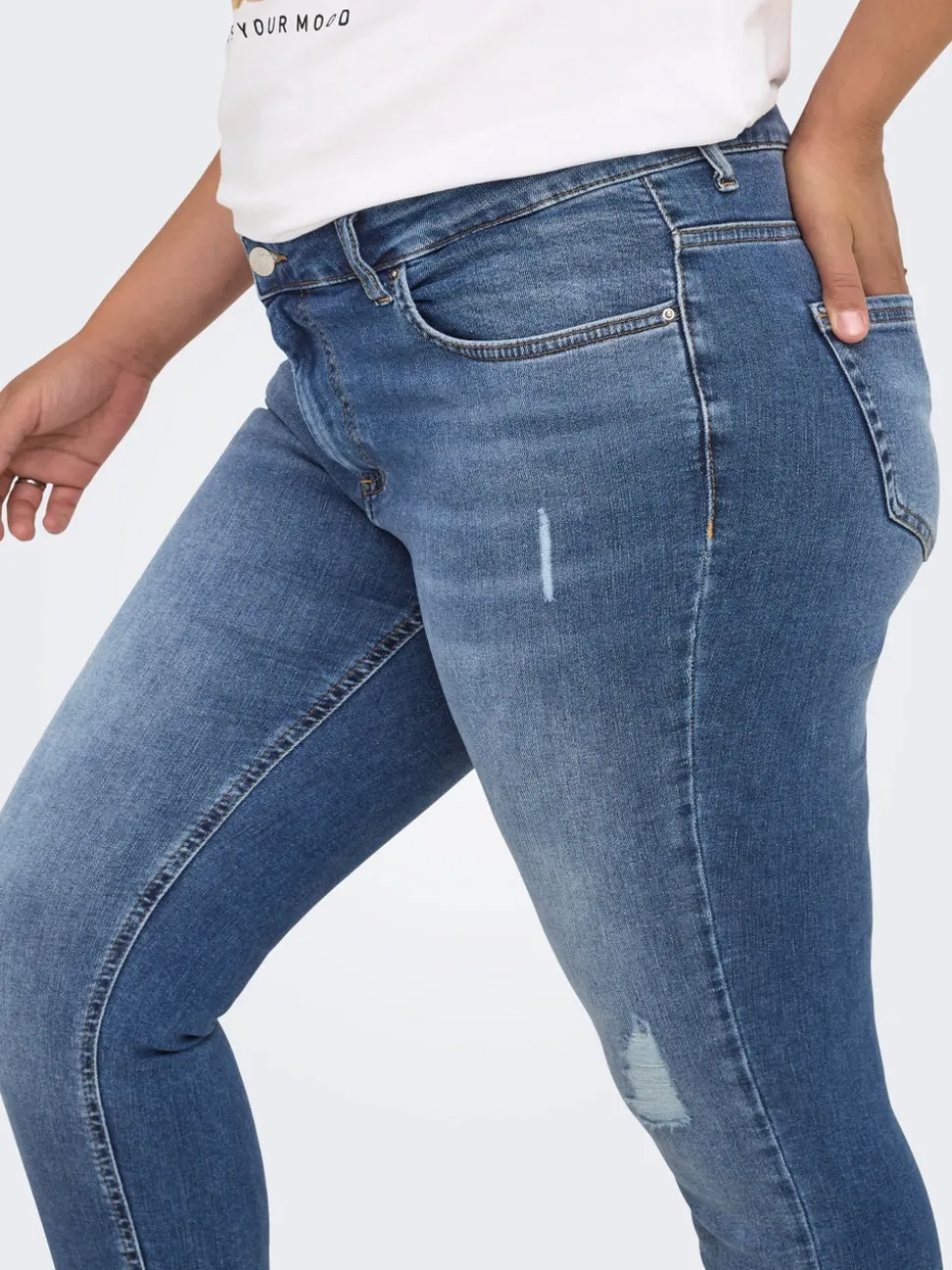CARWILLY Vita media Skinny Fit Lunghezza alla caviglia Jeans