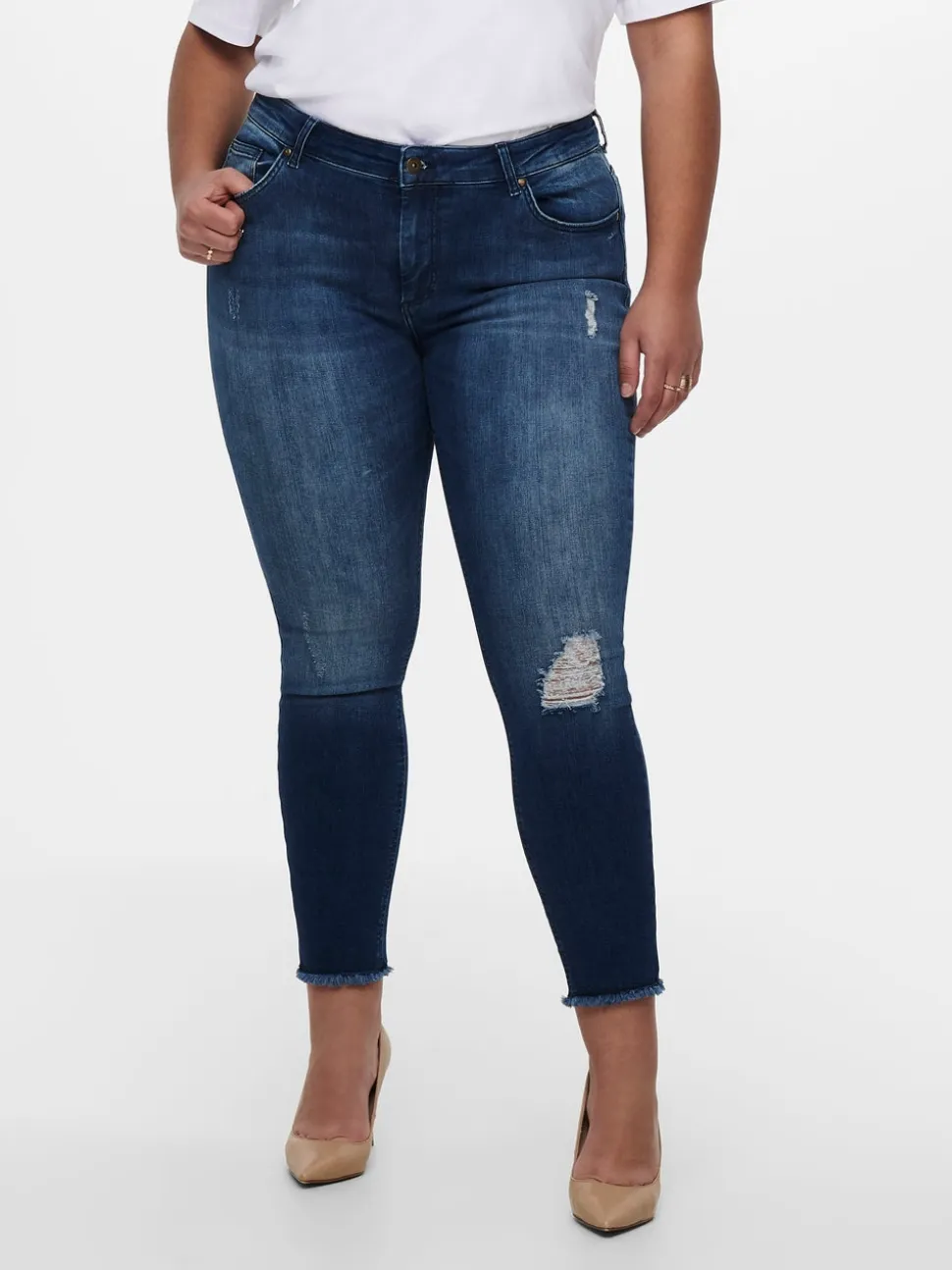 CARWILLY Vita regolare Skinny Fit Lunghezza alla caviglia Jeans