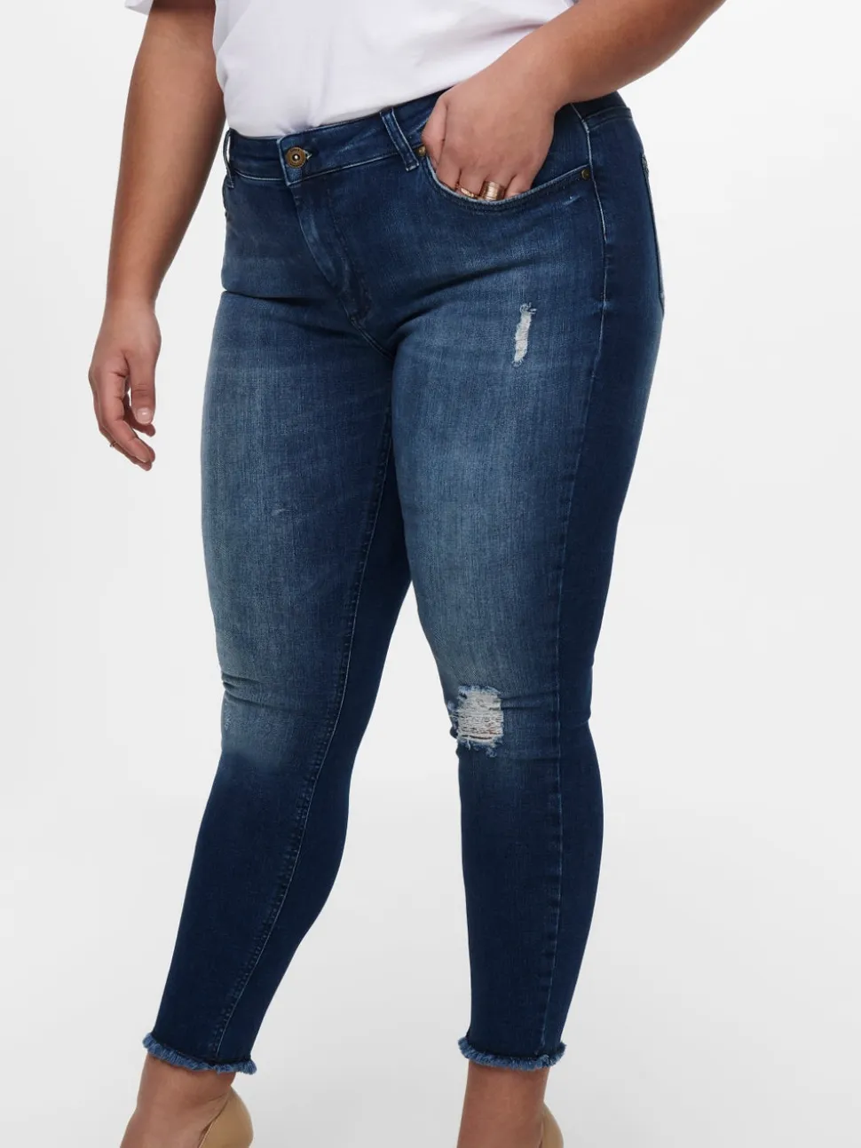 CARWILLY Vita regolare Skinny Fit Lunghezza alla caviglia Jeans