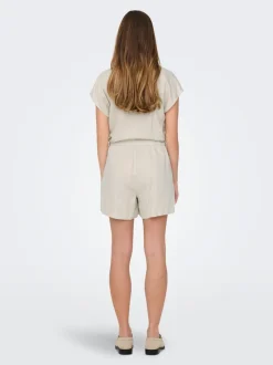 JDYCAYA Vita alta Regular Fit Lino Bermuda