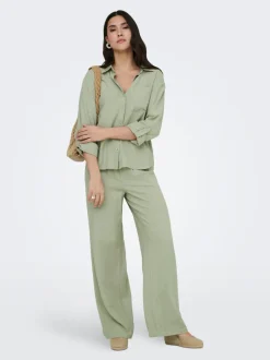 JDYCAYA Wide Leg Fit Lino Pantaloni