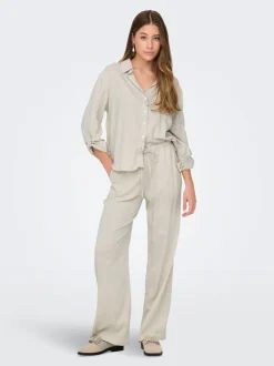 JDYCAYA Wide Leg Fit Lino Pantaloni