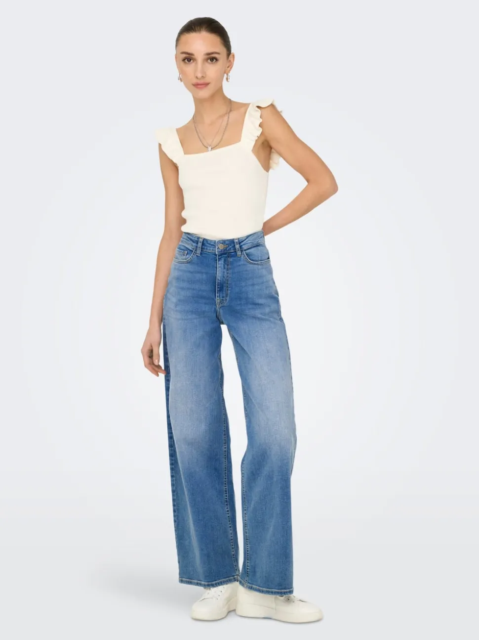 JDYFELINA-FINA Vita alta Wide Leg Fit Jeans