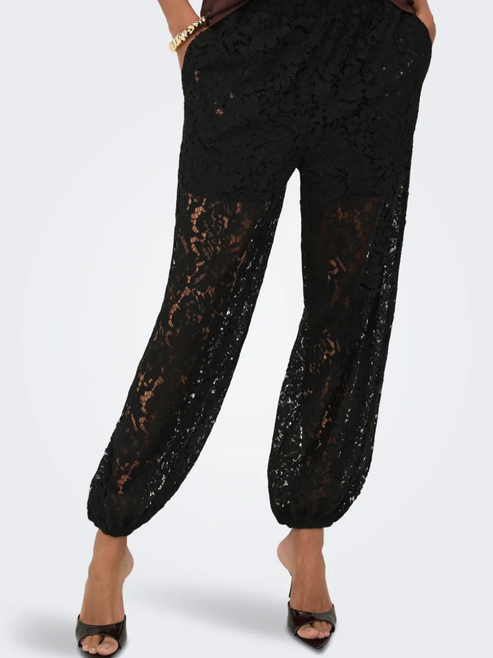 JDYJULIA Balloon Fit Pantaloni in pizzo
