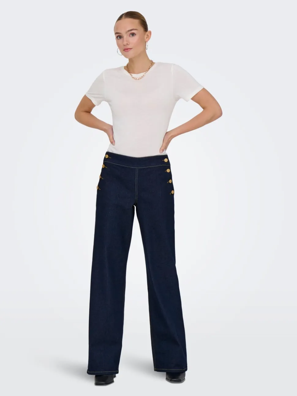 JDYLIZZIE Vita media Wide Leg Fit Jeans
