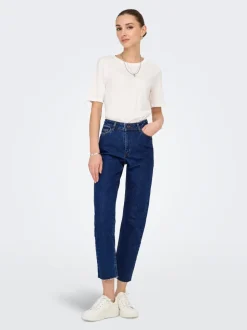 JDYLULLU Vita alta Straight Fit Lunghezza alla caviglia Jeans