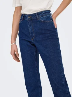 JDYLULLU Vita alta Straight Fit Lunghezza alla caviglia Jeans