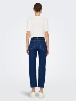 JDYLULLU Vita alta Straight Fit Lunghezza alla caviglia Jeans