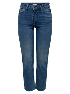 JDYLULLU Vita alta Straight Fit Lunghezza alla caviglia Jeans