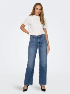 JDYMAYA Vita alta Wide Leg Fit Jeans