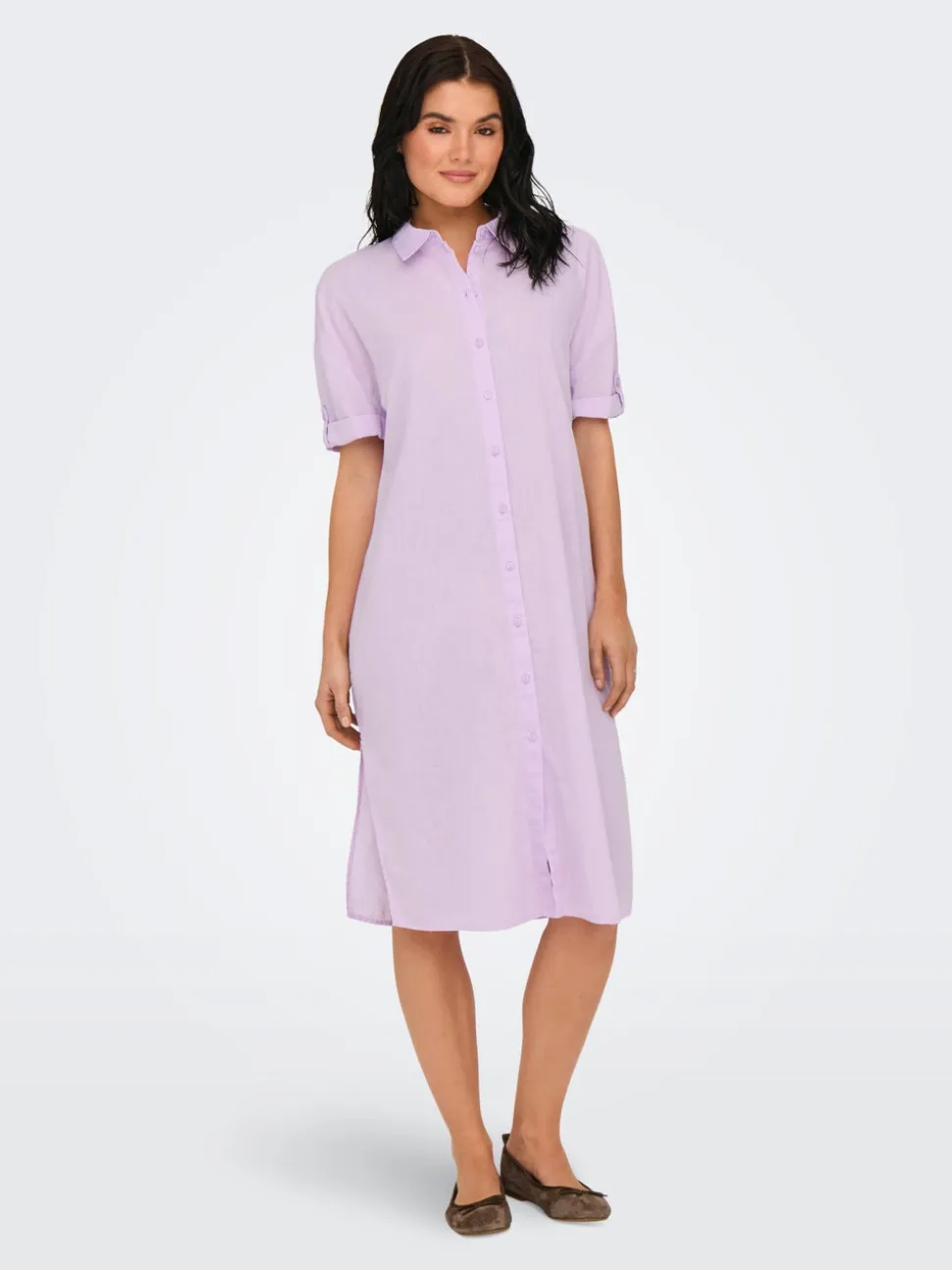 JDYMILA Lino Vestito midi