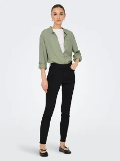 JDYMOON Vita alta Skinny Fit Lunghezza alla caviglia Jeans