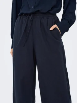 JDYSAY Loose Fit Lino Pantaloni a gamba larga