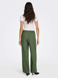 JDYSAY Loose Fit Lino Pantaloni a gamba larga