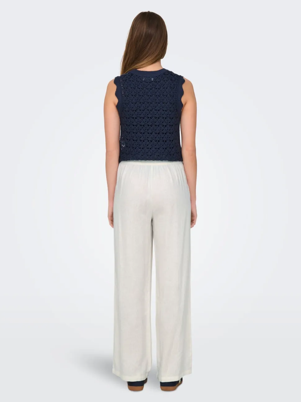 JDYSAY Loose Fit Lino Pantaloni a gamba larga