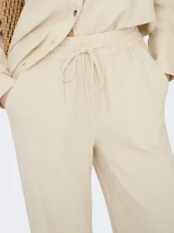 JDYSAY Loose Fit Lino Pantaloni a gamba larga