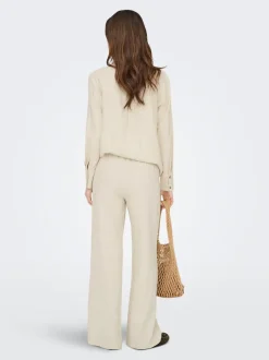 JDYSAY Loose Fit Lino Pantaloni a gamba larga
