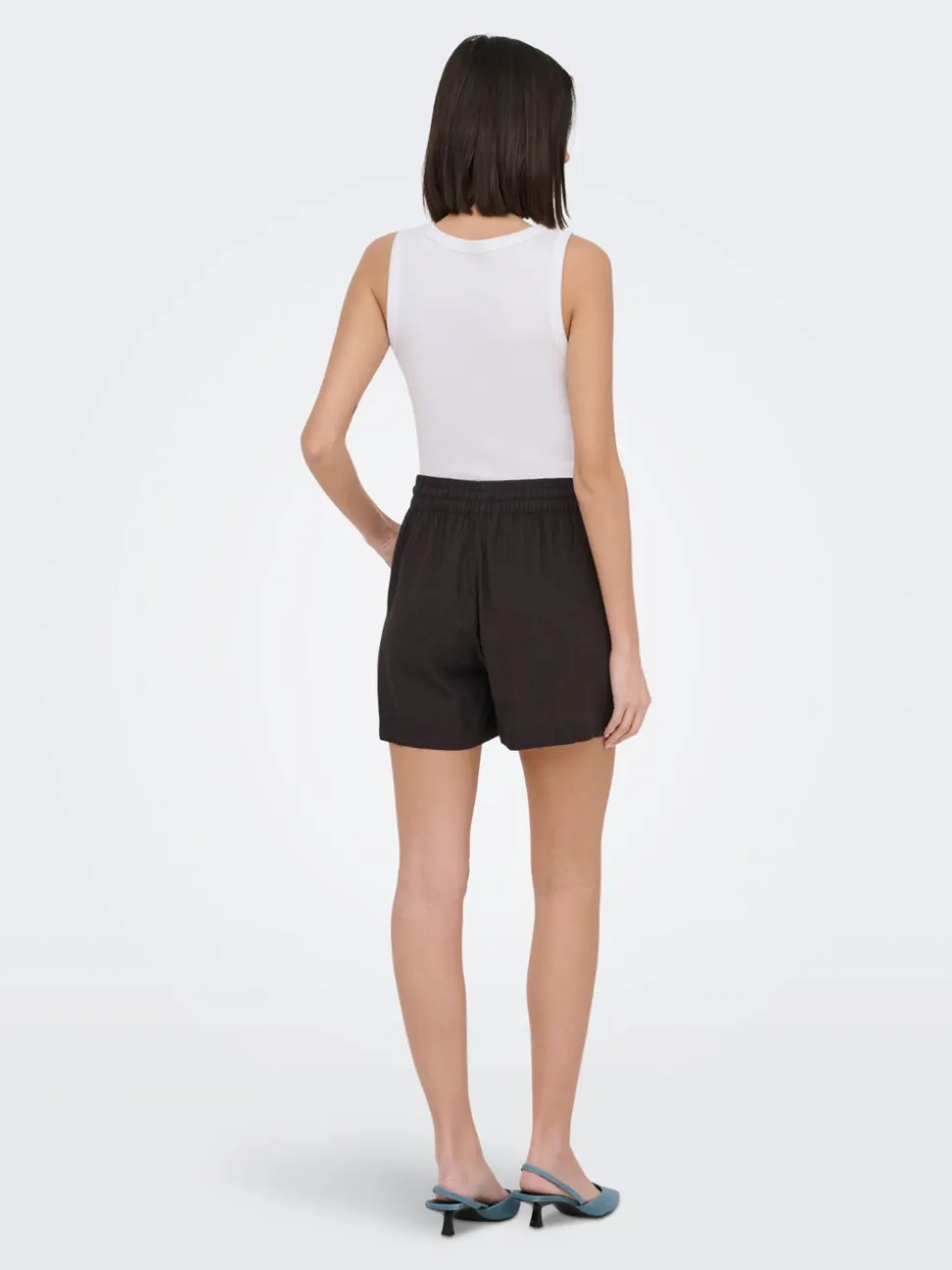 JDYSAY Vita alta Regular Fit Lino Bermuda