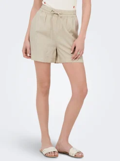 JDYSAY Vita alta Regular Fit Lino Bermuda