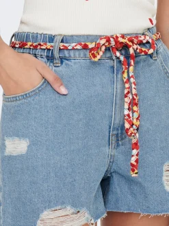 JDYZIGGA Vita alta Loose Fit Bermuda in jeans