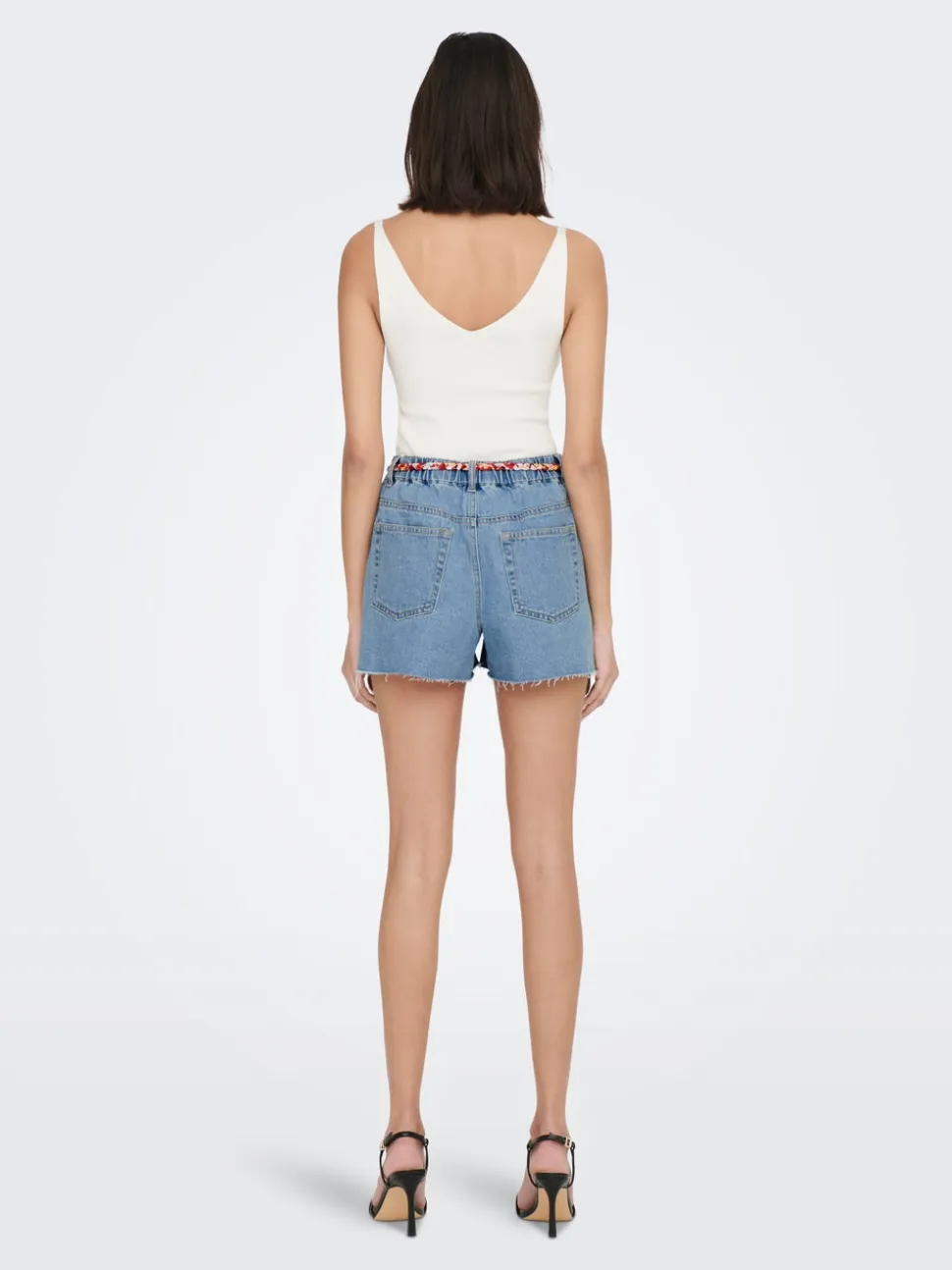 JDYZIGGA Vita alta Loose Fit Bermuda in jeans