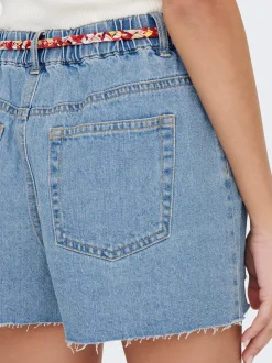 JDYZIGGA Vita alta Loose Fit Bermuda in jeans
