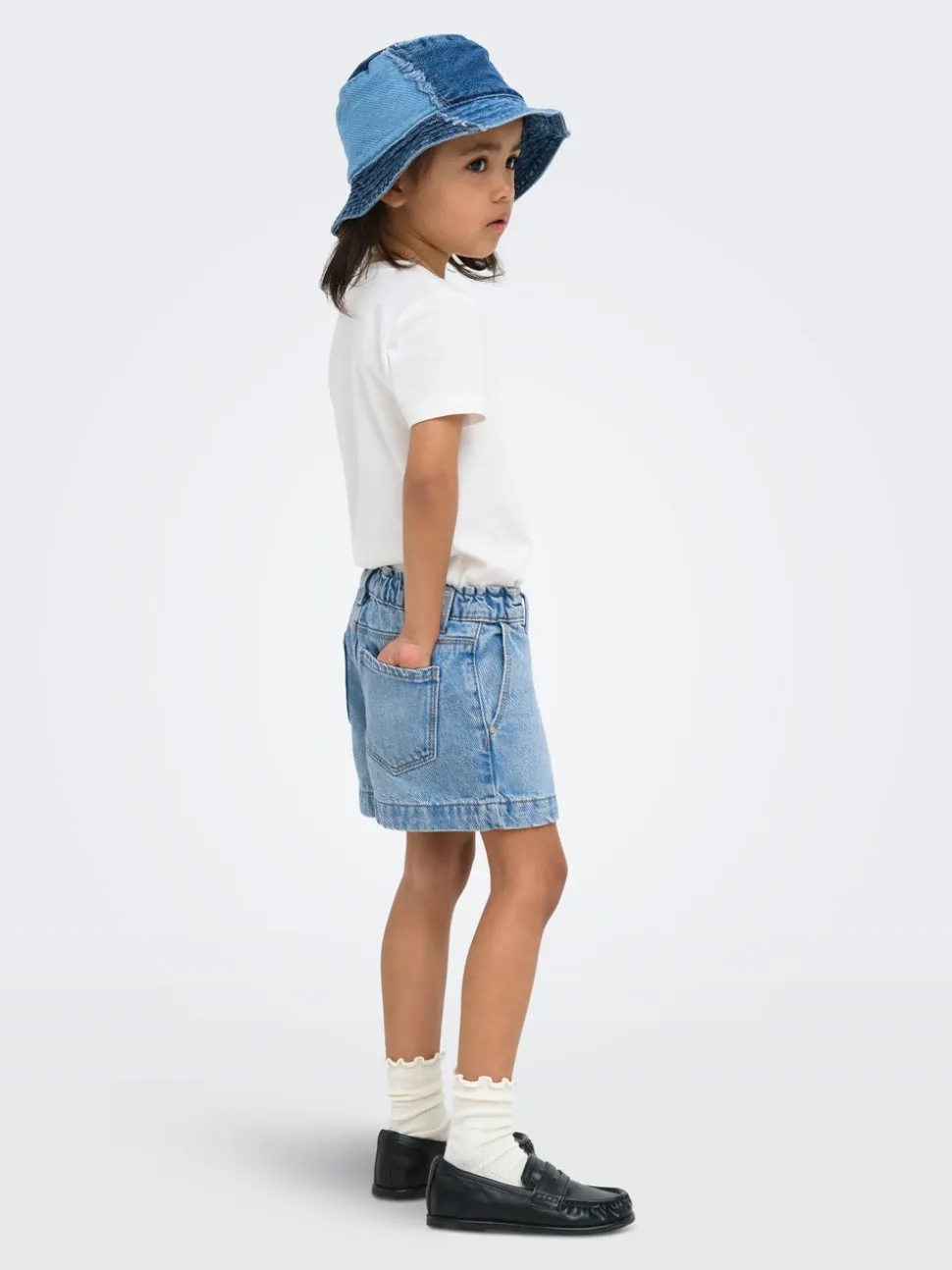 KMGCOMET Vita media Wide Leg Fit Bermuda in jeans