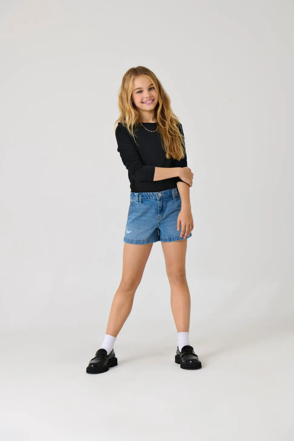 KOGCOMET Vita media Wide Leg Fit Bermuda in jeans