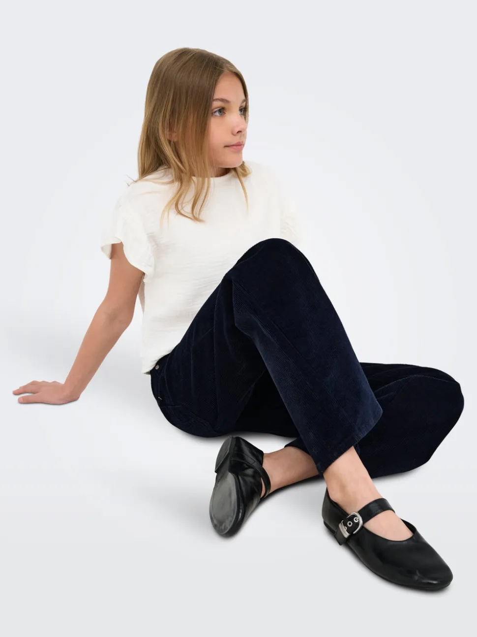 KOGHOPE Wide Leg Fit Corduroy Pantaloni