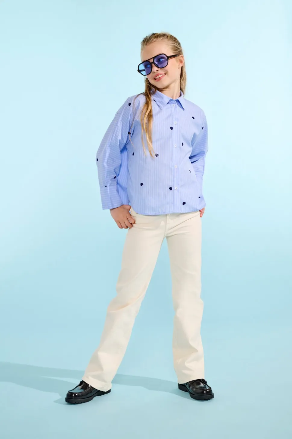 KOGJUICY Vita alta Wide Leg Fit Cropped Jeans