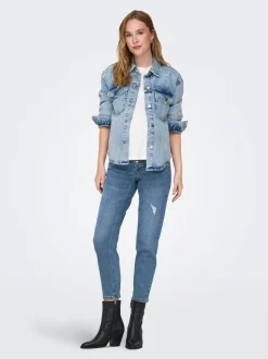 OLMCATWALK Vita alta Mom Fit Lunghezza alla caviglia Jeans
