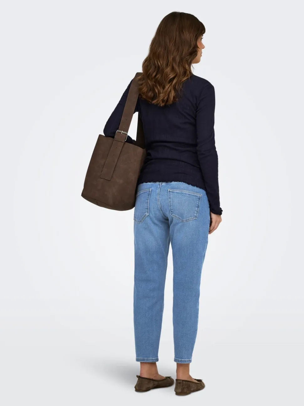 OLMCATWALK Vita alta Mom Fit Lunghezza alla caviglia Jeans
