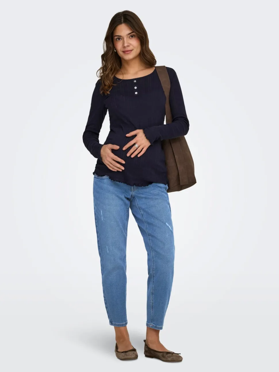 OLMCATWALK Vita alta Mom Fit Lunghezza alla caviglia Jeans