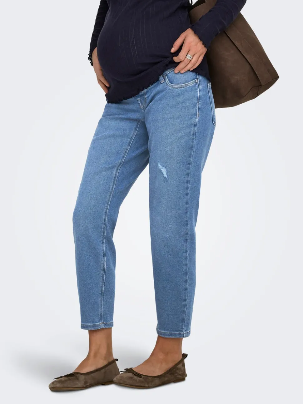 OLMCATWALK Vita alta Mom Fit Lunghezza alla caviglia Jeans