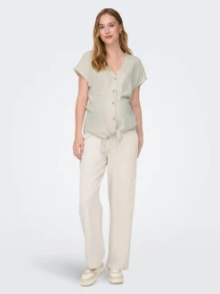 OLMSIESTA Straight Fit Lino Pantaloni