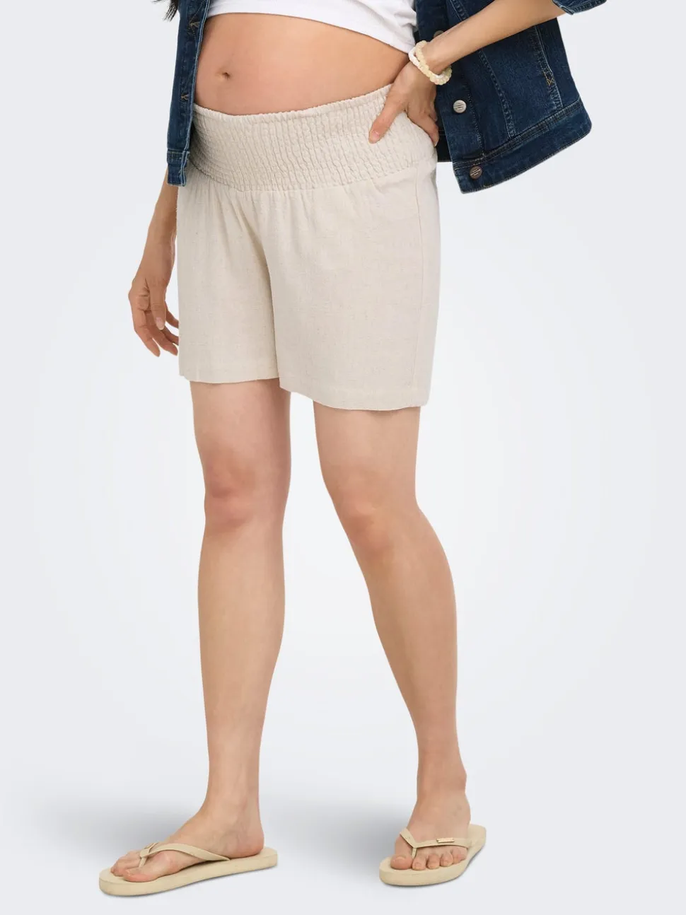 OLMSIESTA Vita media Regular Fit Lino Bermuda