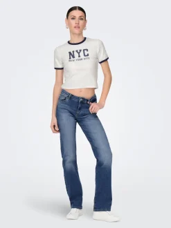 ONLALICIA Vita media Straight Fit Jeans