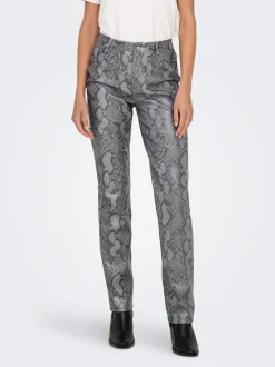 ONLAZULA Straight Fit Pantaloni in finta pelle