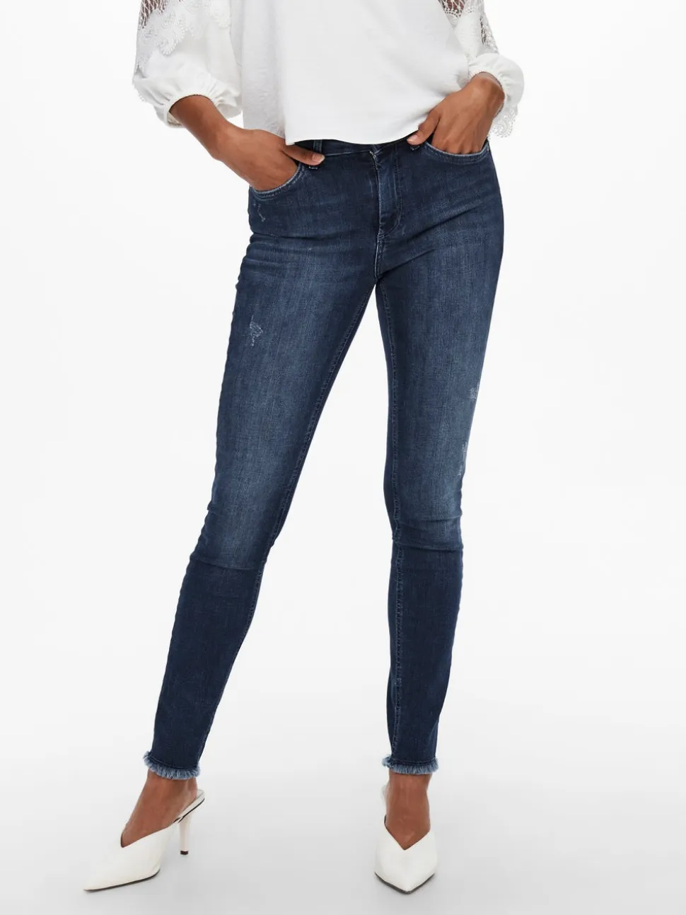 ONLBLUSH Vita media Skinny Fit Lunghezza alla caviglia Jeans