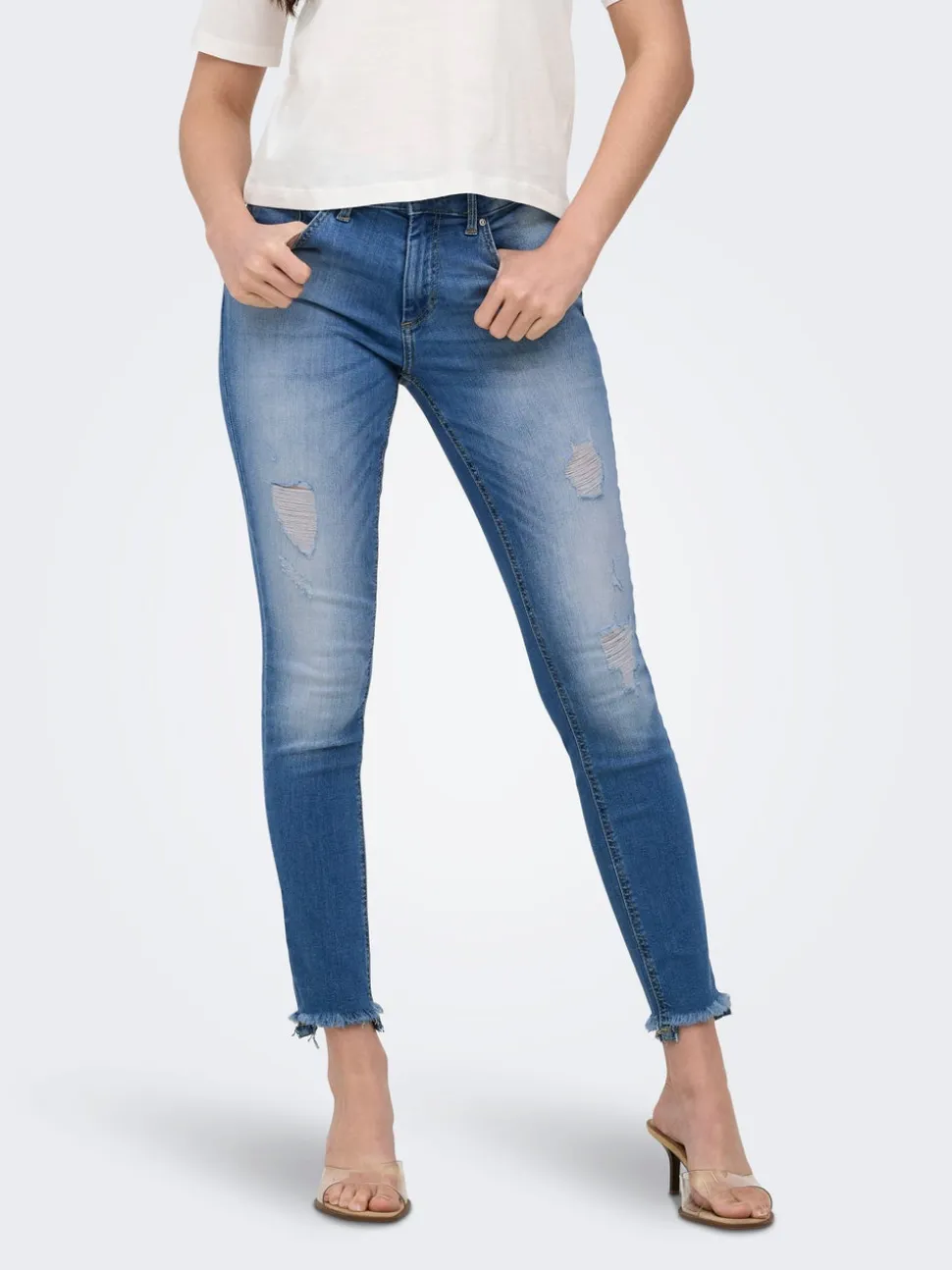 ONLBLUSH Vita media Skinny Fit Lunghezza alla caviglia Jeans