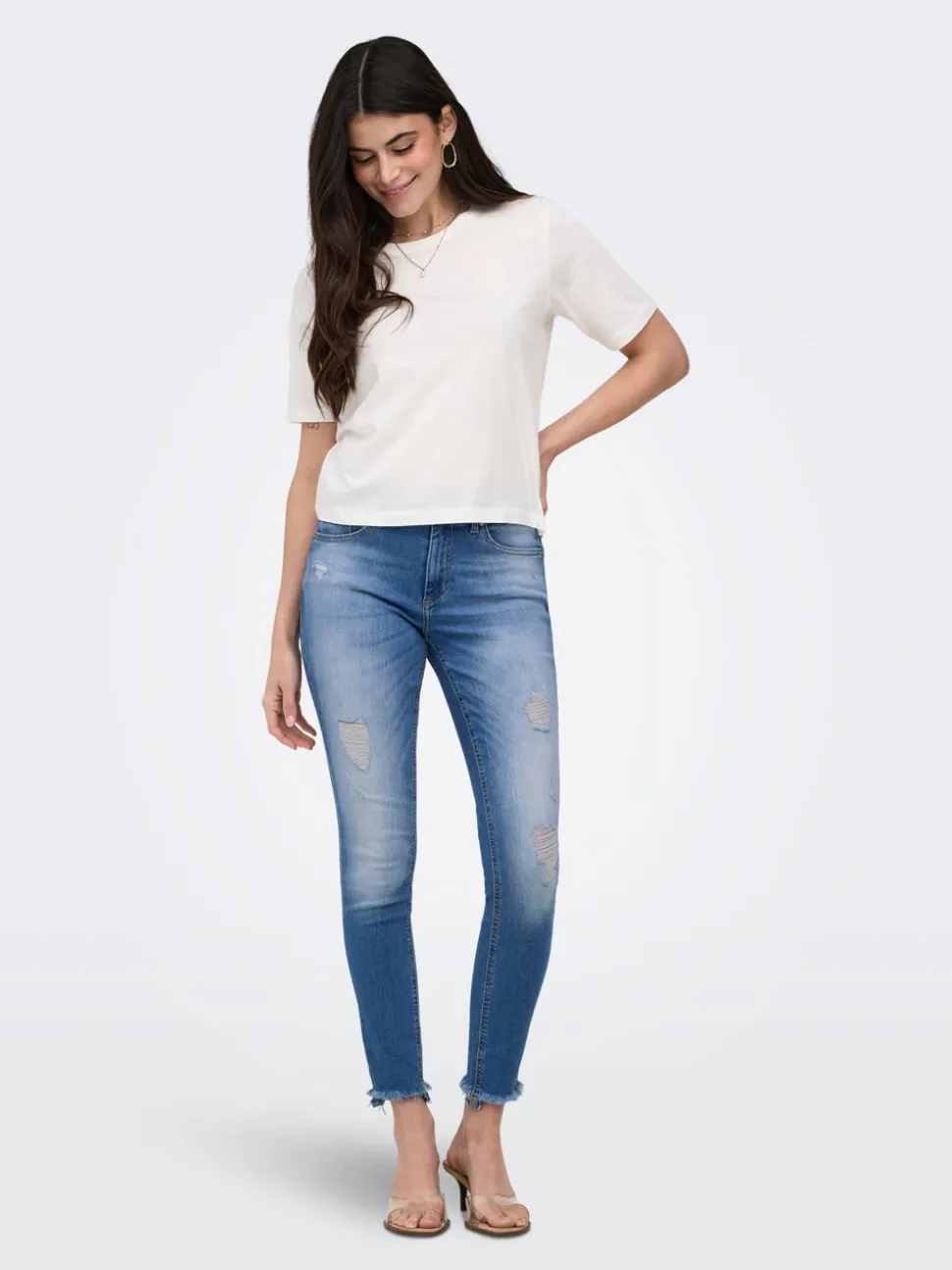 ONLBLUSH Vita media Skinny Fit Lunghezza alla caviglia Jeans
